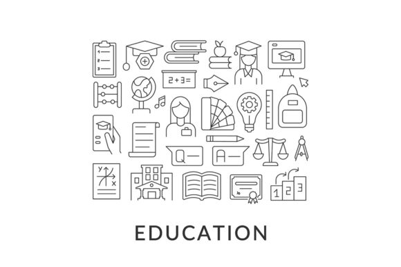 Education Abstract Linear Concept: Visualizing Modern Learning Through Minimalist Design
