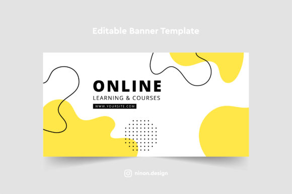 Online Learning Courses Banner Template