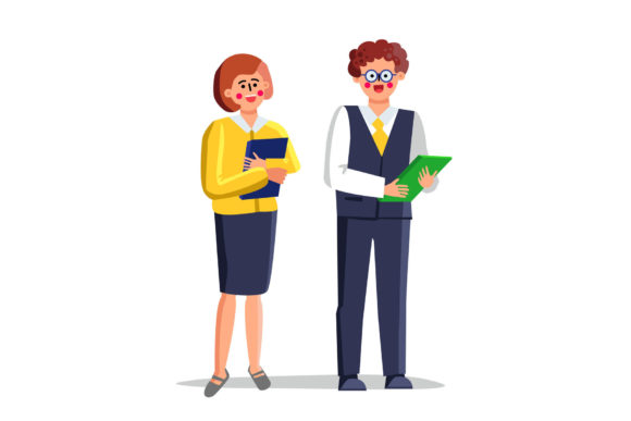 Smiling Teachers Vector Illustration Guide