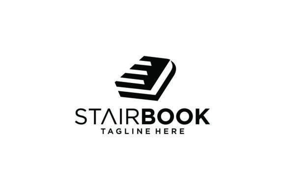 Stair Logo Forming a Book Vector: A Symbol of Educational Growth and Career Progress