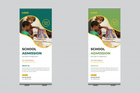 Strategic Visual Communication: Leveraging Education Roll-up Banner Post Templates for Modern Admissions
