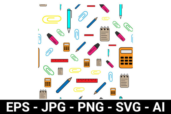 Strategic Visual Identity: Leveraging Stationery Seamless Pattern for Brand Cohesion