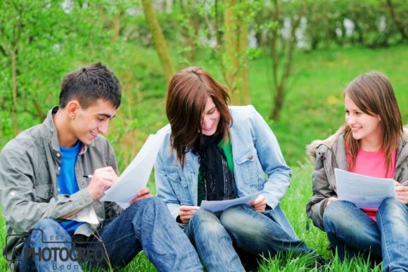 Teenagers Studying Outdoors: A Visual Guide