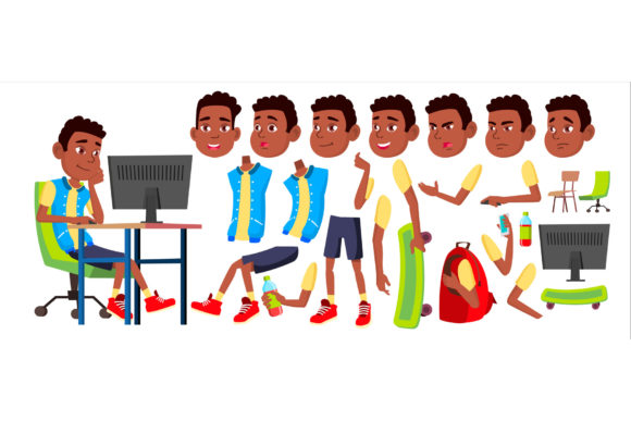 Visualizing Identity: The Power of the Black Afro Schoolboy Vector in Modern Design